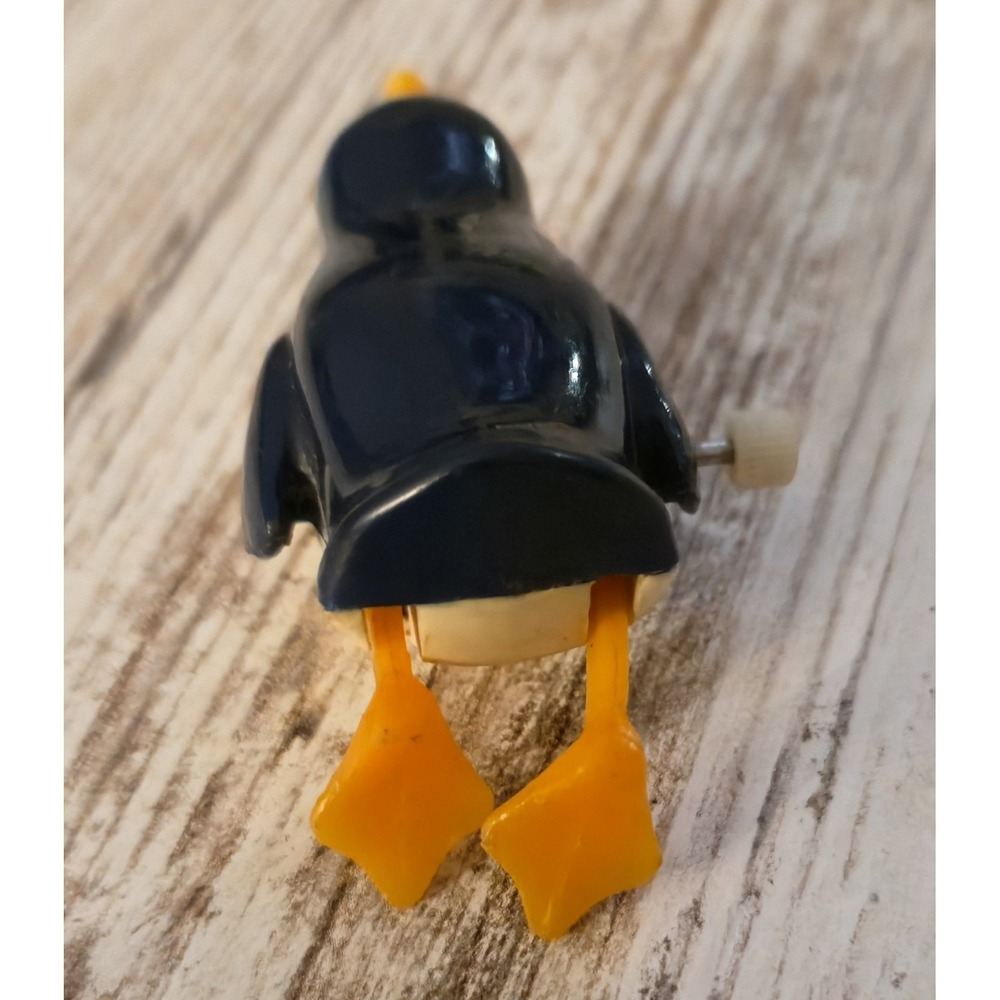 Vintage Tomy Wind Up Swimming Penguin Bath Toy Singapore No 4 Clockwork 1970s